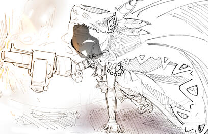 full body sketch no color